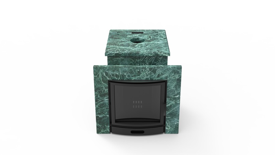 Печь в облицовке из натурального камня Genesis GN 500 облицовка закрытая плоская пироксенит-элит фото в Нижнем Новгороде