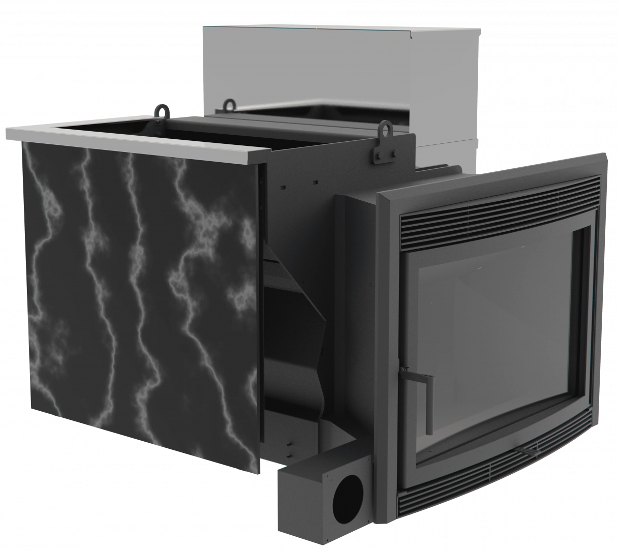 Банный камин 500, сталь+СВО фото в Нижнем Новгороде