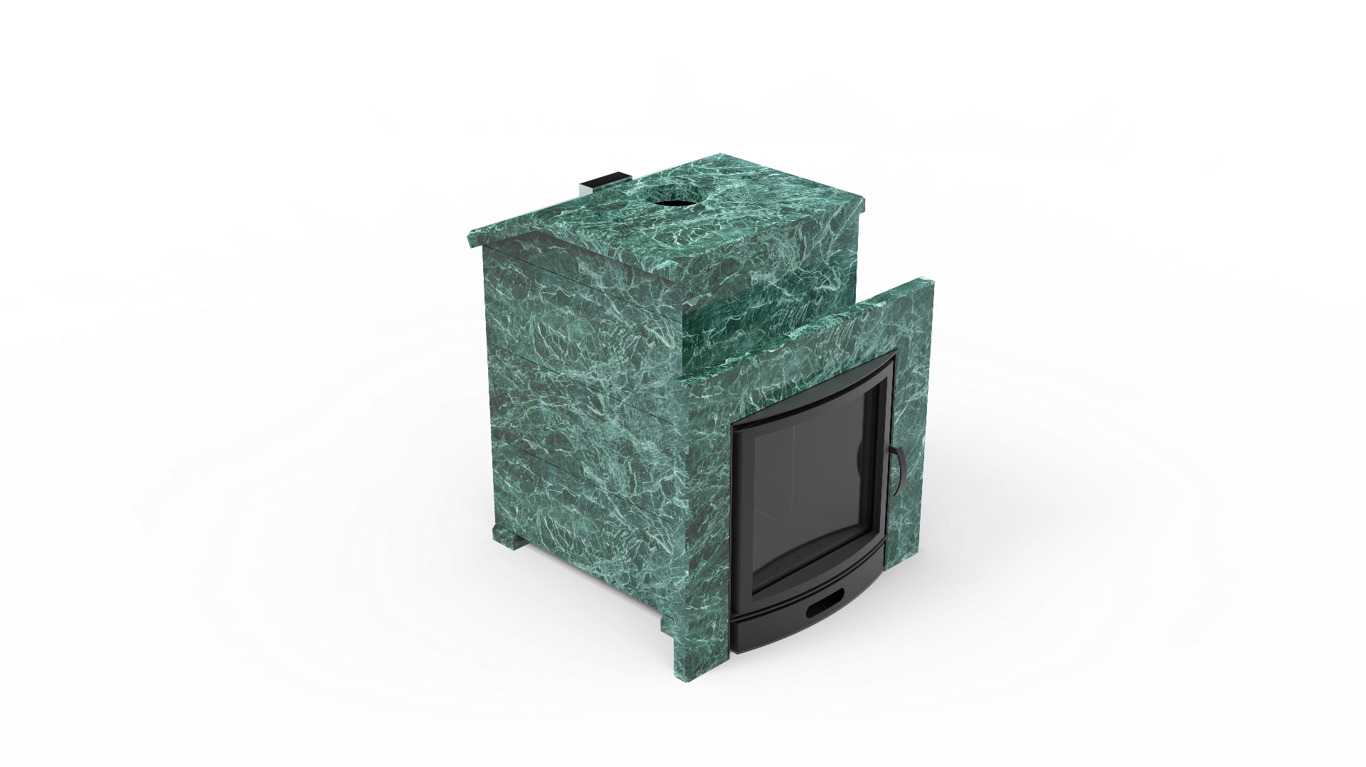 Печь из натурального камня Genesis GN 500 облицовка закрытая со скосом талькохлорит-шлифовка фото в Нижнем Новгороде