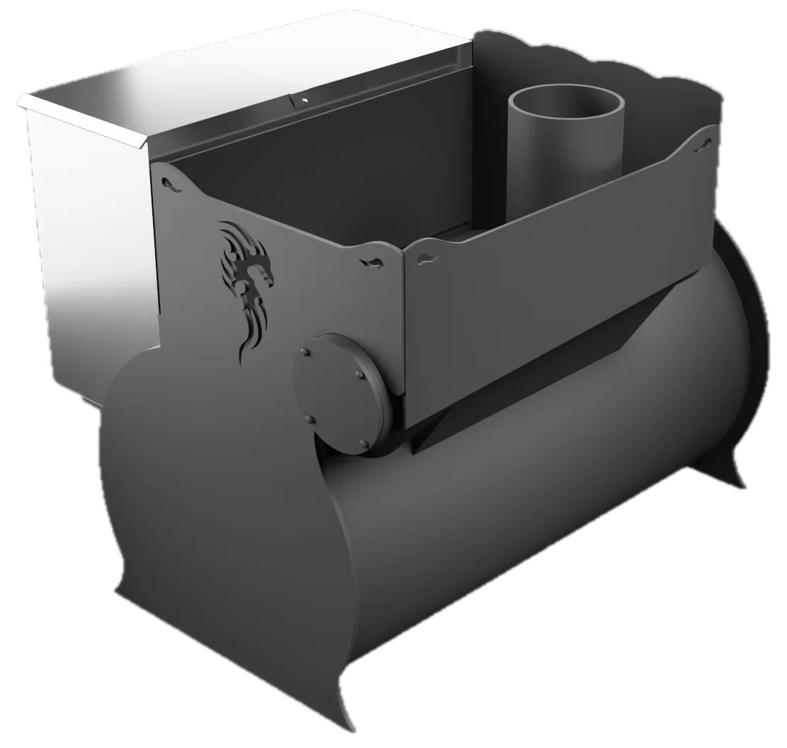 Печь Горыныч 2, каменка с левой стороны, малая дверь со стеклом фото в Нижнем Новгороде