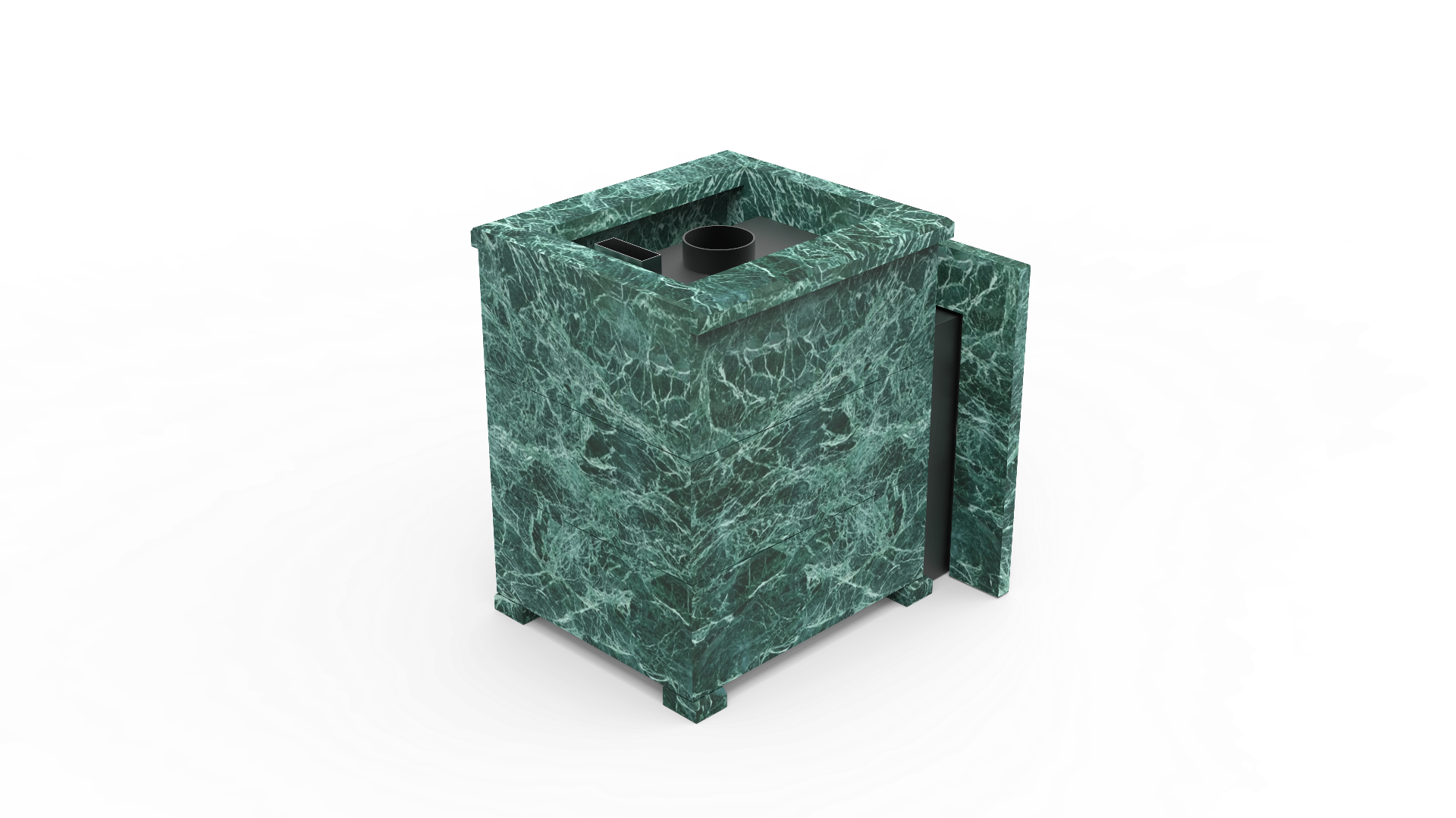 Печь из натурального камня Genesis GN 500 облицовка открытая пироксенит-элит фото в Нижнем Новгороде