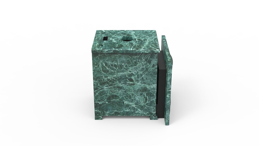 Печь в облицовке из натурального камня Genesis GN 500 облицовка закрытая плоская пироксенит-элит фото в Нижнем Новгороде