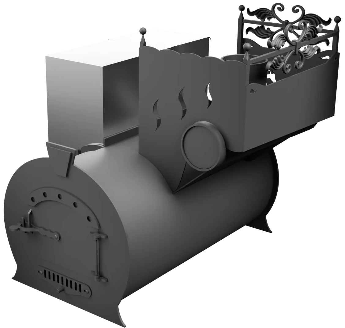 Печь Горыныч 3, каменка с правой стороны фото в Нижнем Новгороде