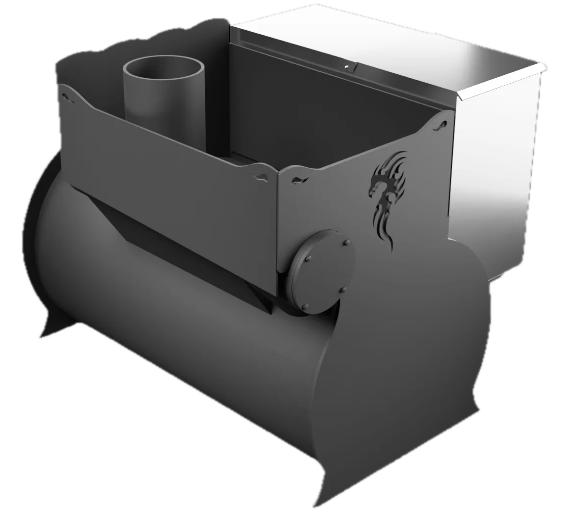 Печь Горыныч 2, каменка с правой стороны, малая дверь со стеклом фото в Нижнем Новгороде