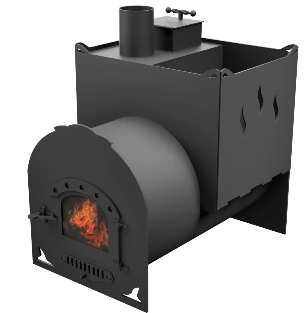 Печь Горыныч Мини, двойная каменка, малая дверь со стеклом фото в Нижнем Новгороде