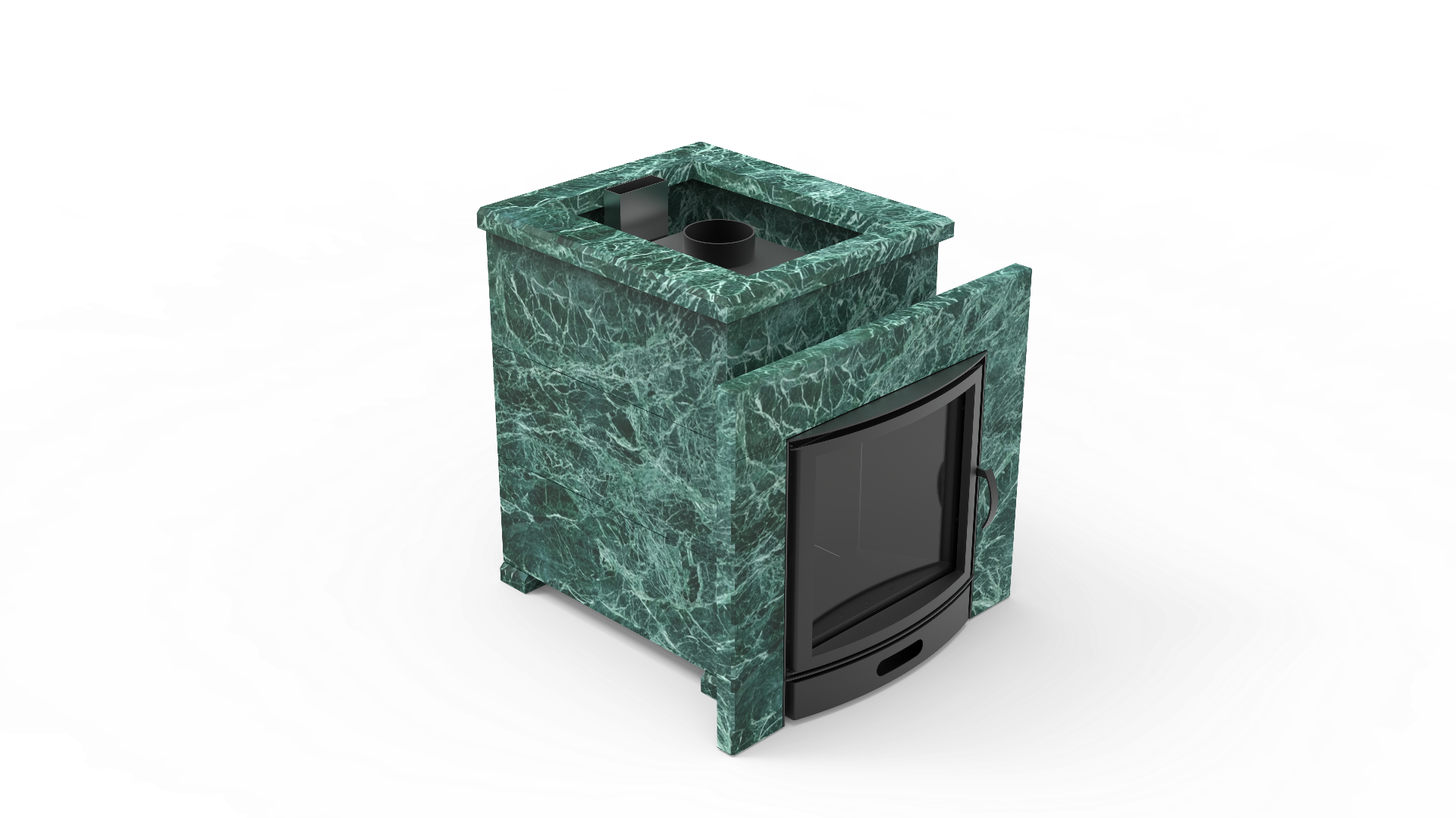 Печь из натурального камня Genesis GN 500 облицовка открытая пироксенит-элит фото в Нижнем Новгороде