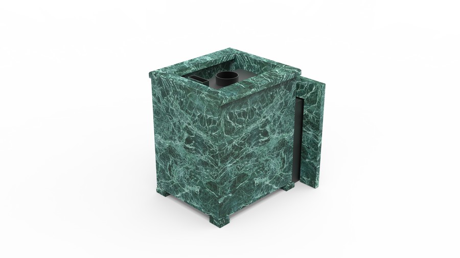 Печь в облицовке из натурального камня Genesis GN 500 облицовка открытая пироксенит-элит фото в Нижнем Новгороде