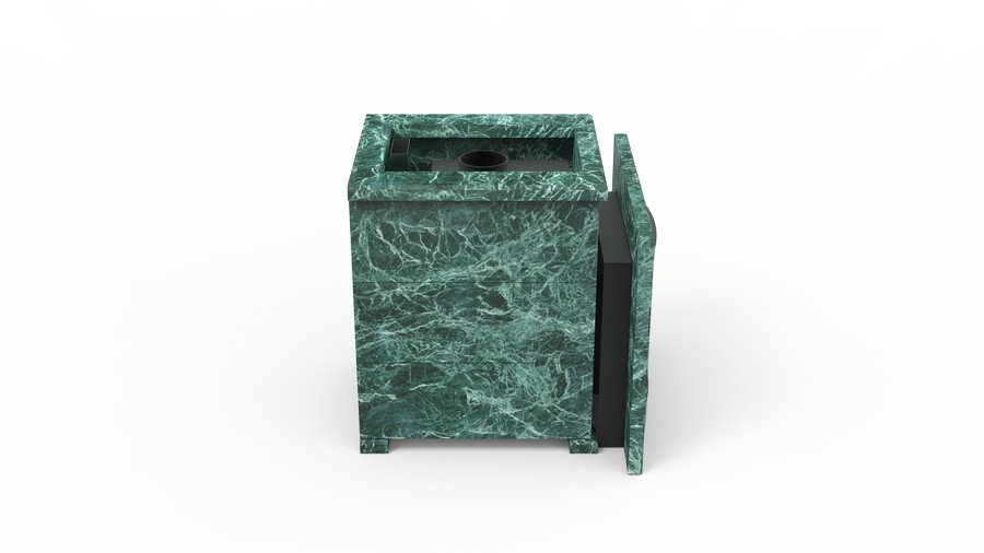 Печь в облицовке из натурального камня Genesis GN 500 облицовка открытая пироксенит-элит фото в Нижнем Новгороде