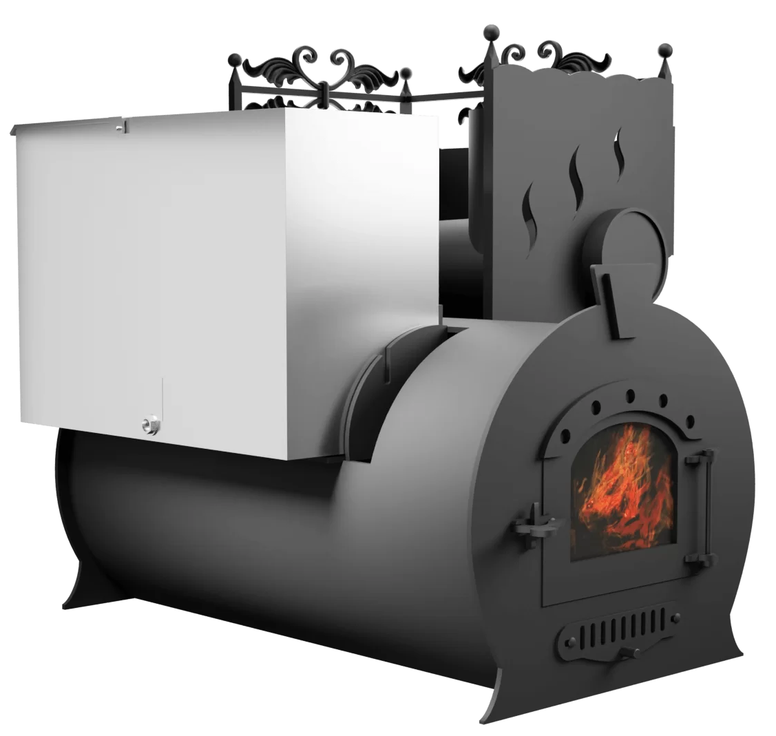 Печь Горыныч 3, каменка с правой стороны, малая дверь со стеклом фото в Нижнем Новгороде