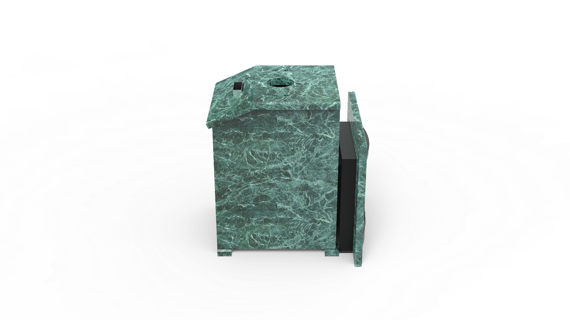 Печь из натурального камня Genesis GN 500 облицовка закрытая со скосом талькохлорит-шлифовка фото в Нижнем Новгороде