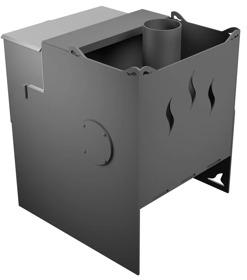 Печь Горыныч Мини, каменка с левой стороны, дверь малая со стеклом фото в Нижнем Новгороде