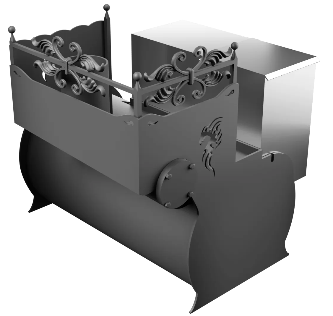 Печь Горыныч 3, каменка с правой стороны фото в Нижнем Новгороде