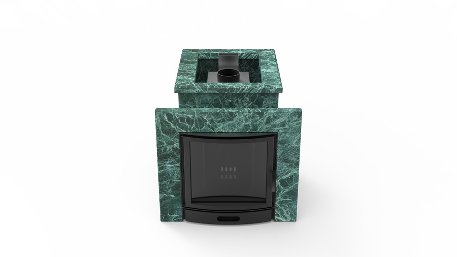 Печь в облицовке из натурального камня Genesis GN 500 облицовка открытая пироксенит-элит фото в Нижнем Новгороде