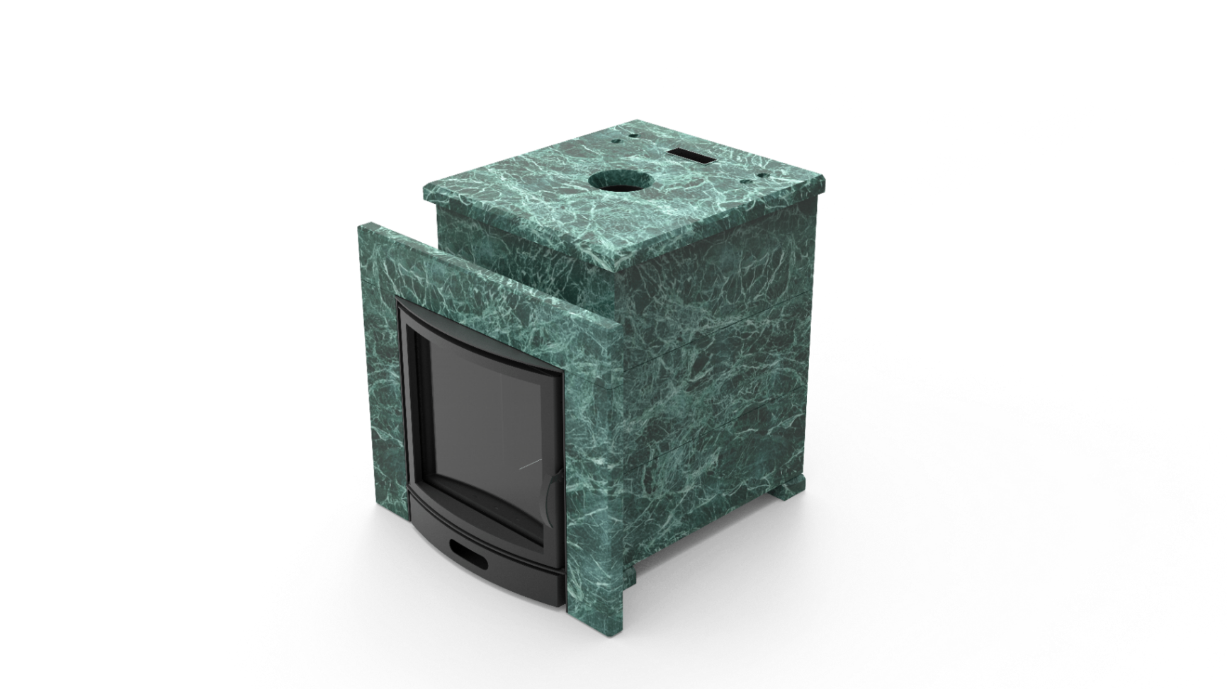 Печь из натурального камня Genesis GN 500 облицовка закрытая плоская пироксенит-элит фото в Нижнем Новгороде