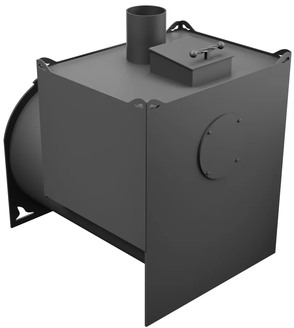 Печь Горыныч Мини, двойная каменка закрытая, малая дверь со стеклом фото в Нижнем Новгороде