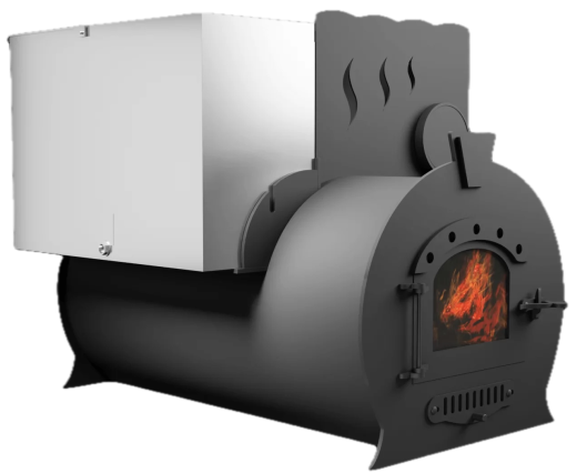 Печь Горыныч 2, каменка с правой стороны, малая дверь со стеклом фото в Нижнем Новгороде