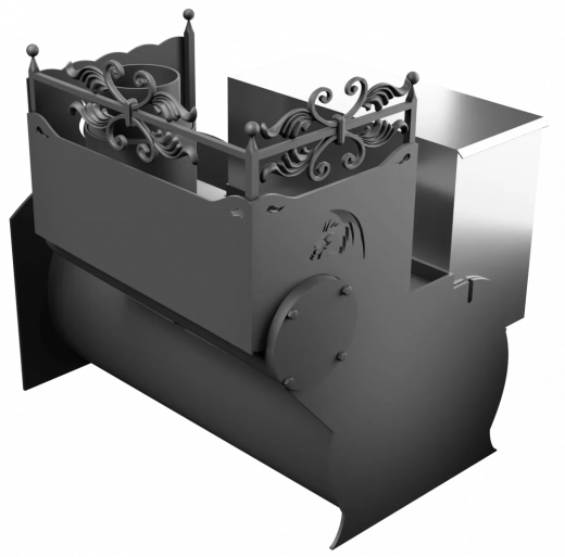 Печь Горыныч 3, каменка с правой стороны, большая дверь со стеклом фото в Нижнем Новгороде