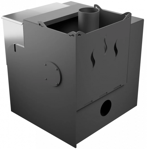 Печь Горыныч Мини, каменка с левой стороны, малое стекло, система воздушного отопления с порталом фото в Нижнем Новгороде