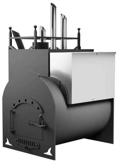 Печь Горыныч Мини, каменка закрытая с парогенератором с левой стороны фото в Нижнем Новгороде