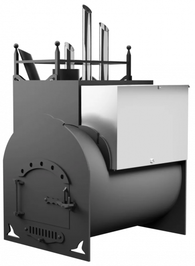 Печь Горыныч Мини, каменка закрытая с парогенератором с правой стороны фото в Нижнем Новгороде