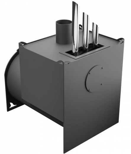 Печь Горыныч Мини, двойная каменка закрытая с парогенератором, малая дверь со стеклом фото в Нижнем Новгороде