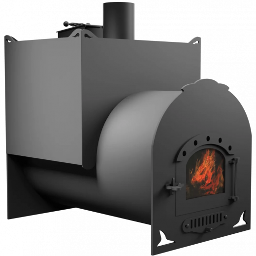 Печь Горыныч Мини, двойная каменка закрытая, малая дверь со стеклом фото в Нижнем Новгороде