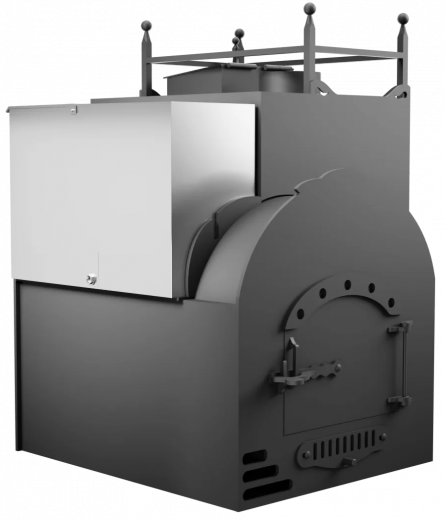 Печь Горыныч Мини, каменка закрытая с правой стороны, система воздушного отопления фото в Нижнем Новгороде