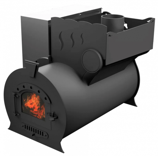 Печь Горыныч 2, каменка с правой стороны, малая дверь со стеклом фото в Нижнем Новгороде