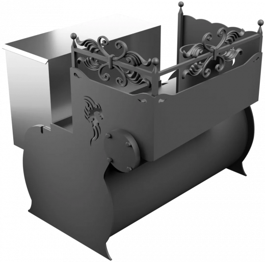 Печь Горыныч 3, каменка с левой стороны, малая дверь со стеклом фото в Нижнем Новгороде