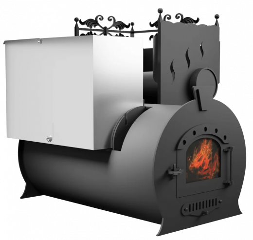 Печь Горыныч 3, каменка с правой стороны, малая дверь со стеклом фото в Нижнем Новгороде