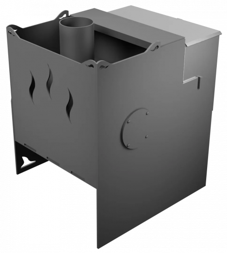 Печь Горыныч Мини, каменка с правой стороны, дверь малая со стеклом фото в Нижнем Новгороде