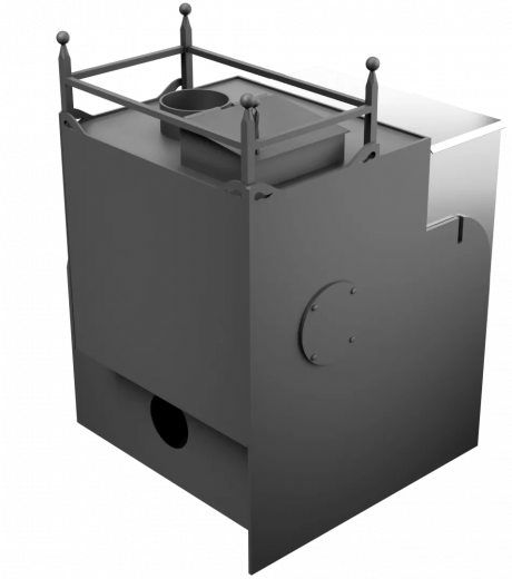 Печь Горыныч Мини, каменка закрытая с правой стороны, система воздушного отопления фото в Нижнем Новгороде