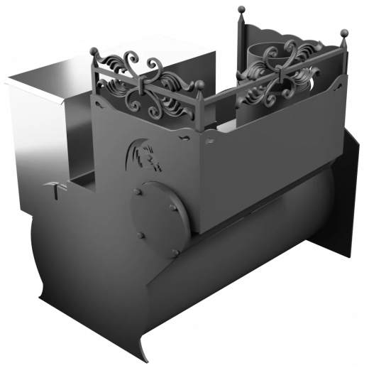 Печь Горыныч 3, каменка с левой стороны, большая дверь со стеклом фото в Нижнем Новгороде