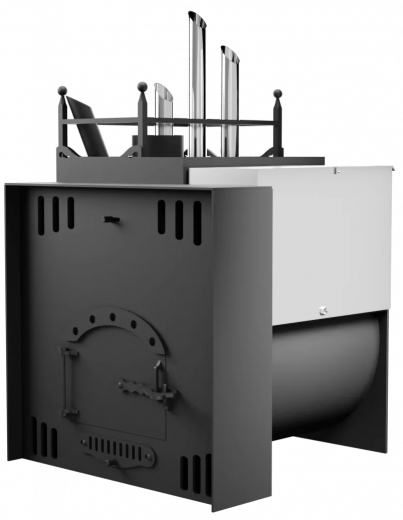 Печь Горыныч Мини, каменка закрытая с парогенератором с левой стороны, естественная система воздушного отопления фото в Нижнем Новгороде