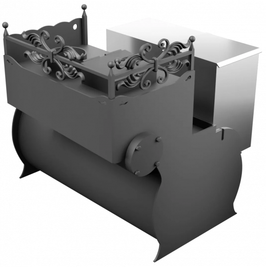 Печь Горыныч 3, каменка закрытая с правой стороны, малая дверь со стеклом фото в Нижнем Новгороде