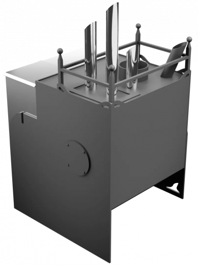 Печь Горыныч Мини, каменка закрытая с парогенератором с левой стороны фото в Нижнем Новгороде